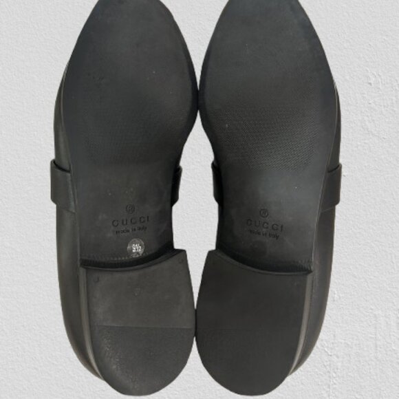 Men's Authentic Black Leather Gucci Loafers Size 9.5 - Picture 6 of 6